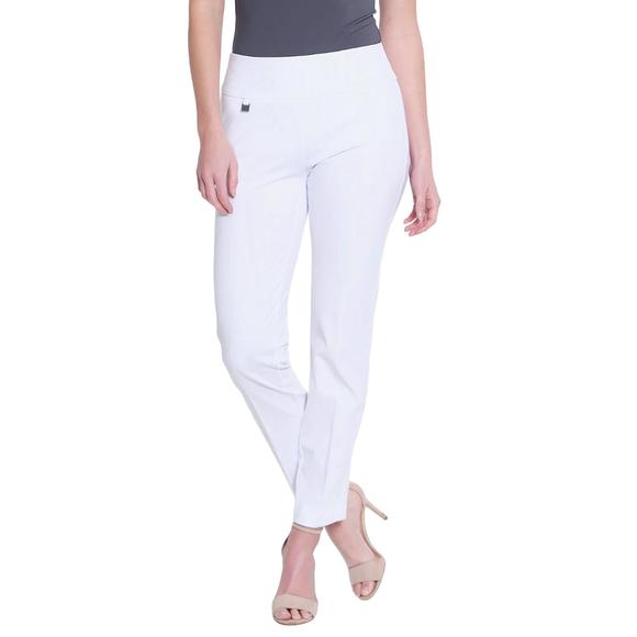 NEW MULTIPLES easy fit ankle pants in white - Picture 1 of 4